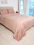 Набор покрывало и чехлы на подушку - Кристалл, цвет пудра - фото 4