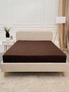 Простыня Микрофибра Страйп - Шоколад - фото