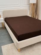 Простыня Микрофибра Страйп - Шоколад - фото 2