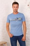 Футболка 5998 голубой - фото
