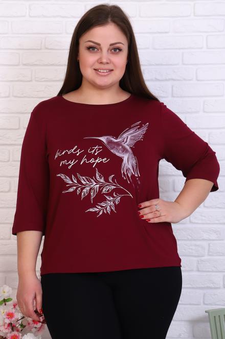 Футболка 6041 бордо