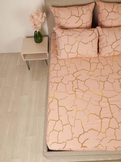 Простыня бязь - Кракле, цвет пудра
