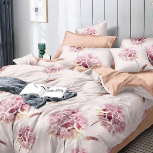 Постельное белье поплин эксклюзив на молнии - Розовый одуванчик