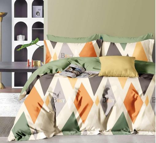 Постельное белье сатин элит на молнии - Ромбы