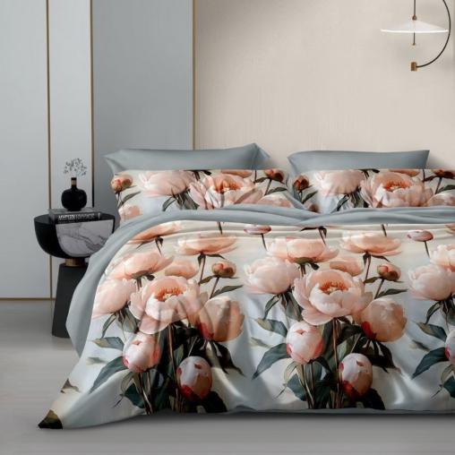 Постельное белье поплин люкс - Пионы