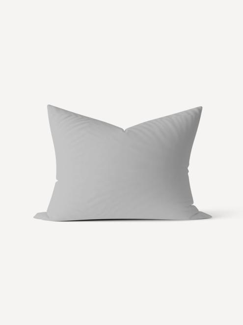 Наволочка сатин гладкокрашеный на молнии - Светлый серый