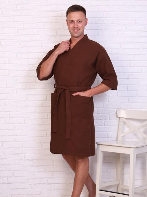 Халат Кимоно ВК-242 мужской коричневый