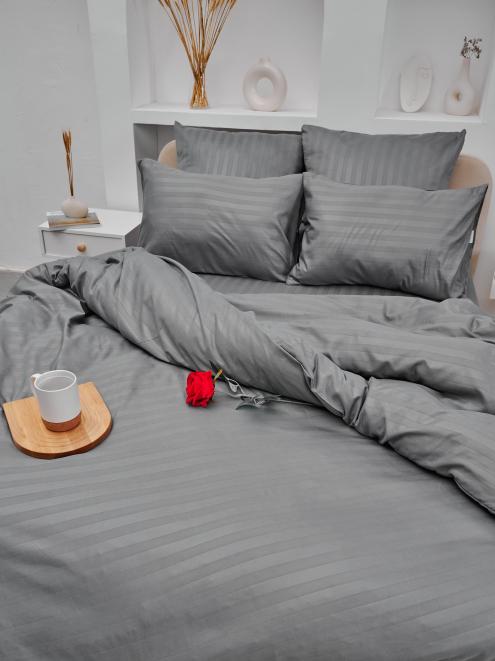 Пододеяльник Микрофибра Страйп - Светлый серый