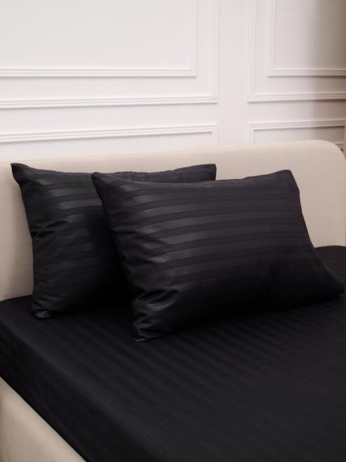 Комплект наволочек Микрофибра Страйп - Графит (Сток)