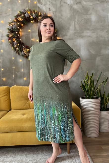 Платье 8198 хаки