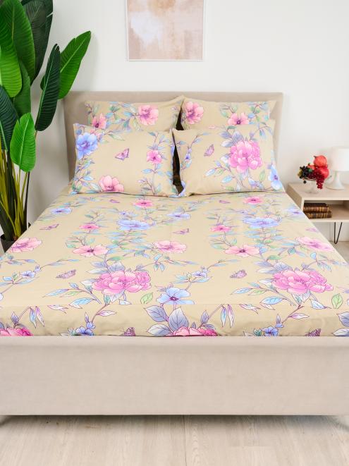 Простыня бязь на резинке - Маргарита, цвет бежевый