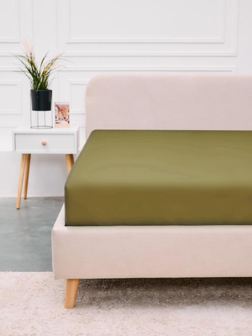 Простыня из сатина гладкокрашенного - Хаки