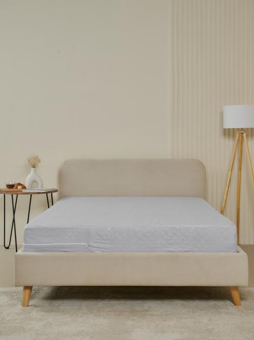 Чехол на матрац стеганный - Светло-серый