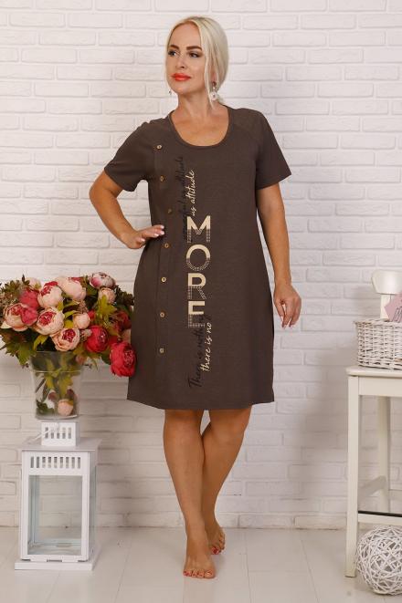 Туника 12600 коричневый