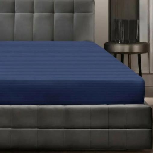 Простыня Микрофибра Страйп - Синий 1х1