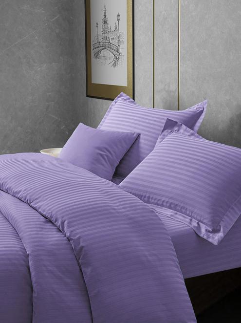 КПБ Страйп - Сатин - Лавандовый