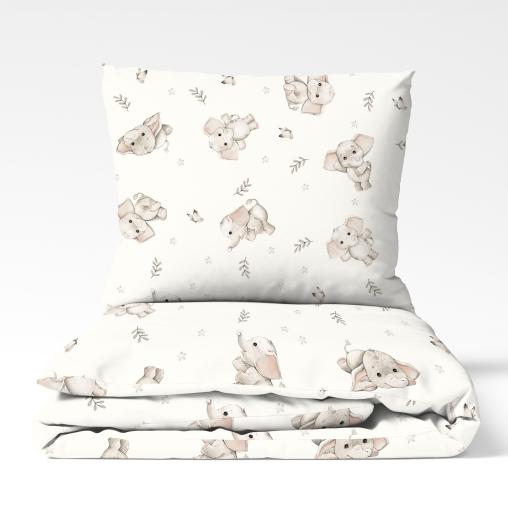 КПБ бязь в детскую кроватку - Слоники