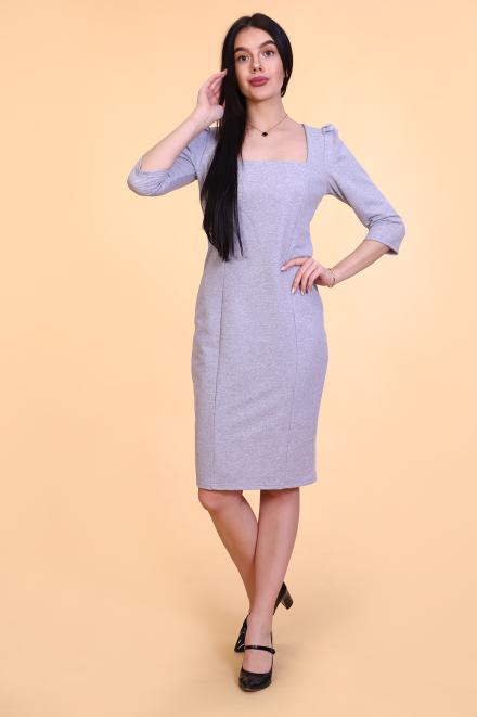Платье 24857 серый меланж