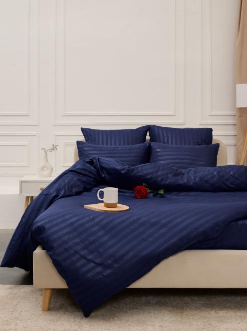 КПБ Микрофибра-Страйп - Синий