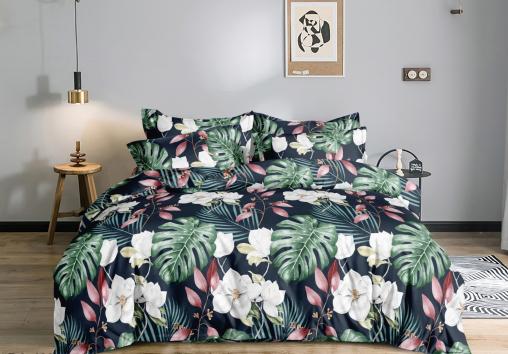 Постельное белье полисатин на молнии - Тропический цветок