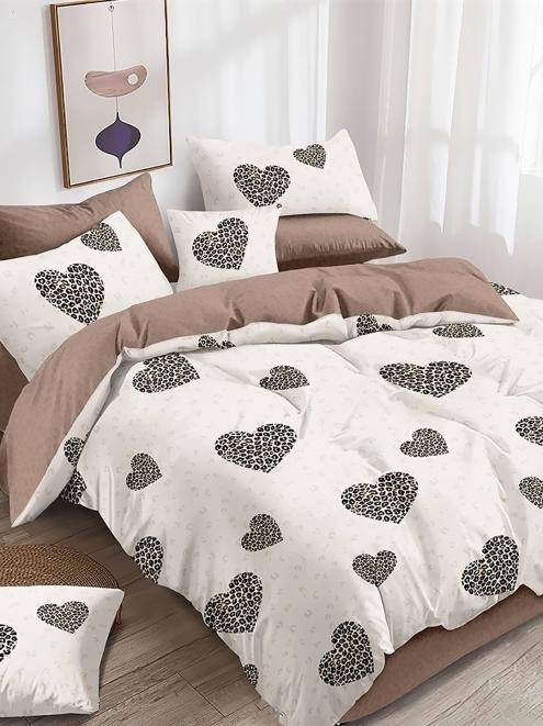 Постельное белье поплин эксклюзив на молнии - Леопардовая любовь