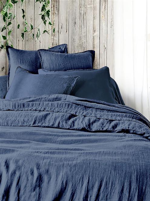 Постельное белье вареный хлопок - Благородный синий