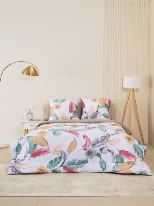 Комплект постельного белья из сатина с одеялом - Листья тропиков