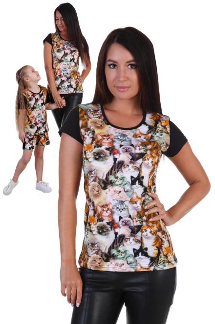 Футболка 1856 рыжие кошки (ед.)