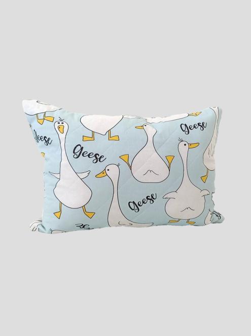 Подушка детская из поплина 50x70 - Гусь обнимусь, цвет мята