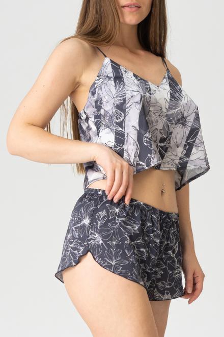 Пижама Hot Story Spring melody (топ + шорты) черный