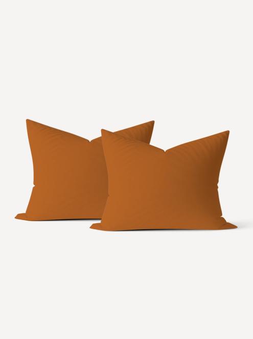 Комплект наволочек поплин гладкокрашенный без молнии - Коричневый
