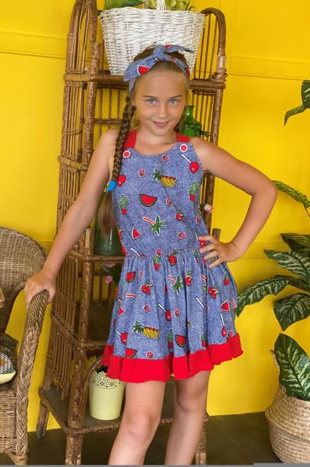 Сарафан 5074 детский синий (ед.)