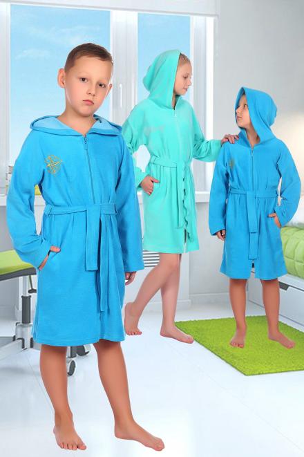 Халат 4617 детский бирюза