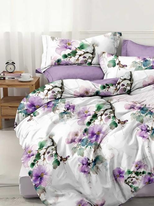 Постельное белье поплин эксклюзив на молнии - Яблоневый цвет