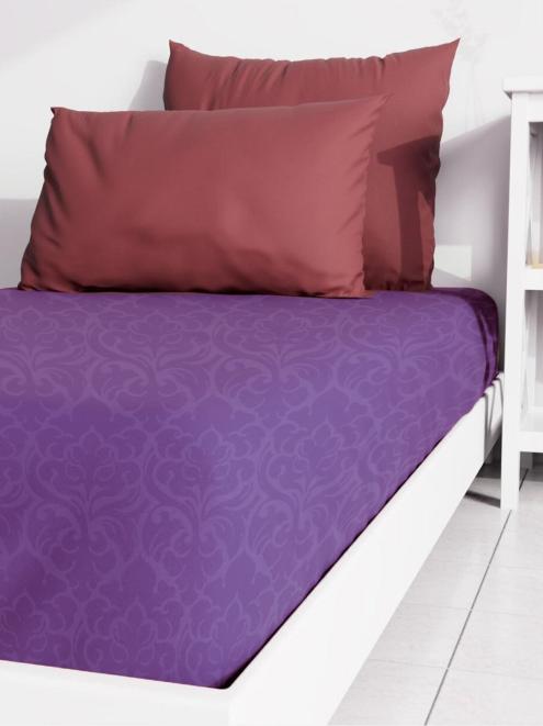 Простыня Микрофибра Узор - Сиреневый