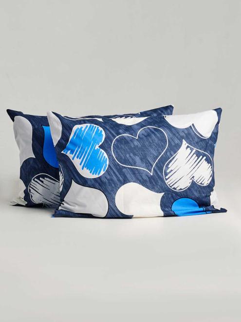 Комплект наволочек из поплина - Романтика, цвет синий