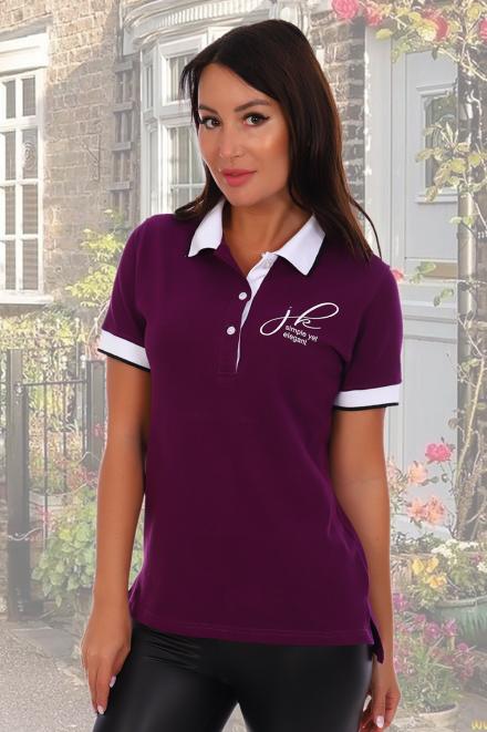 Футболка 6702 поло фиолетовый