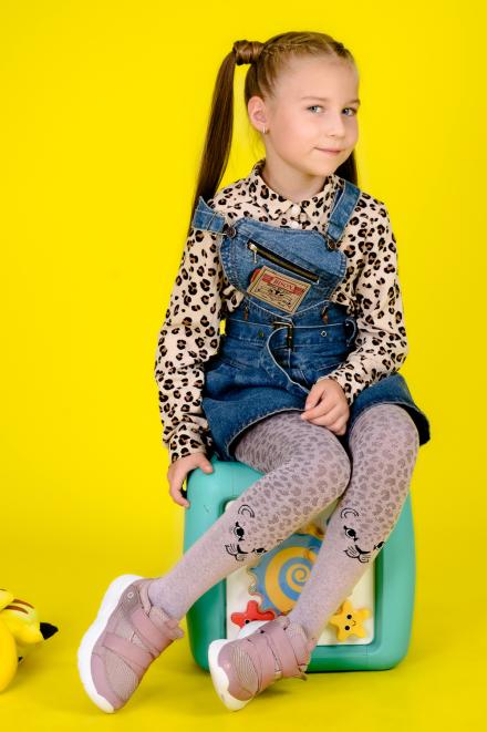 Колготки Леопард детские розовый