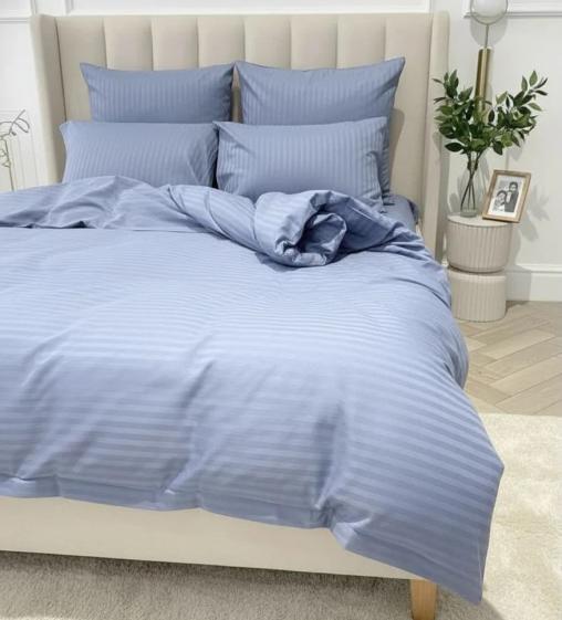 Пододеяльник Микрофибра Страйп - Голубая Лаванда 1х1