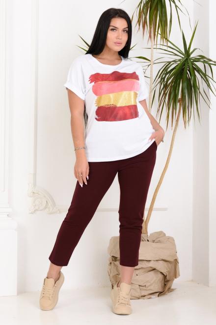 Брюки 4435 бордовый