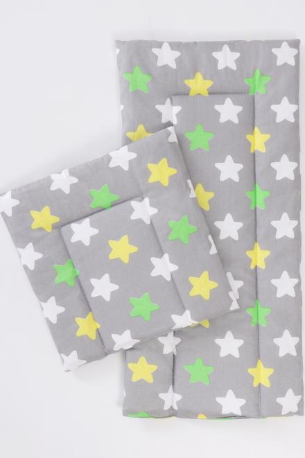 Набор в коляску арт. КОЛ-2П/звездочка-зеленая серый (ед.)