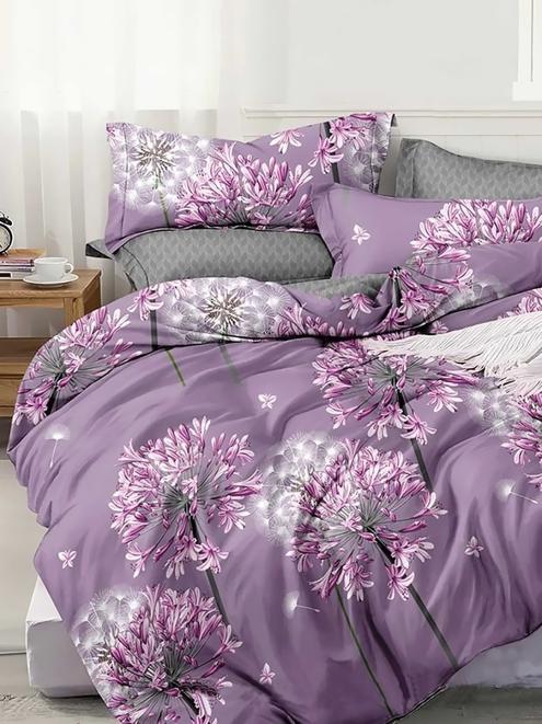 Постельное белье из поплина эксклюзив на молнии - Сиреневое утро