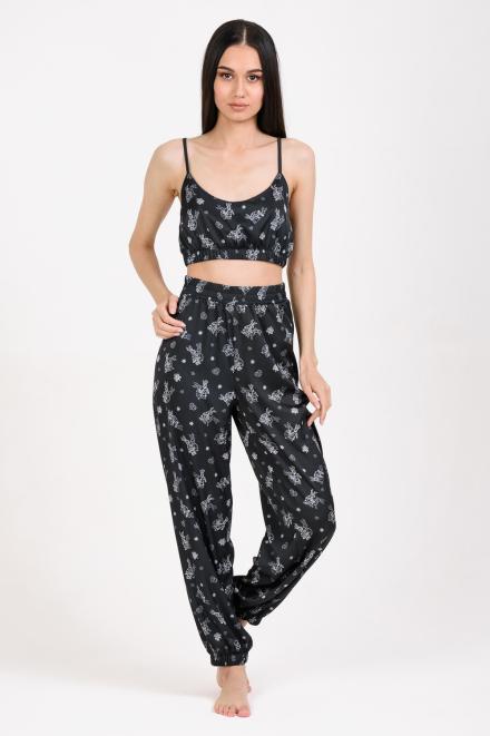 Пижама Hot Story Are you ready (топ + брюки) черный