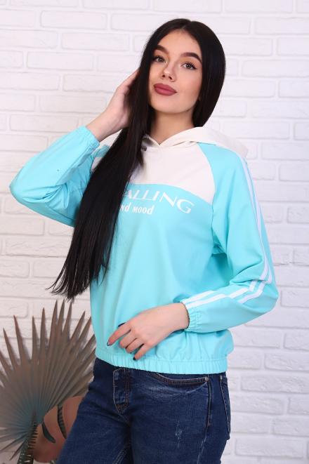 Толстовка 4476 бирюза