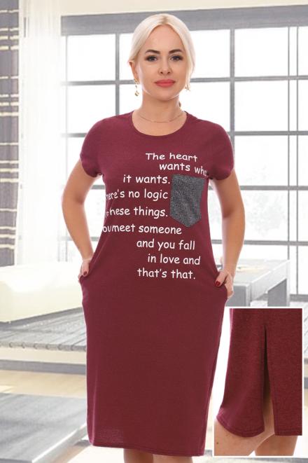 Туника Вязь бордовый