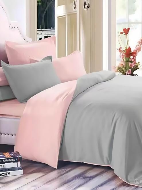 КПБ Полисатин г/к (молния) - Розовая дымка