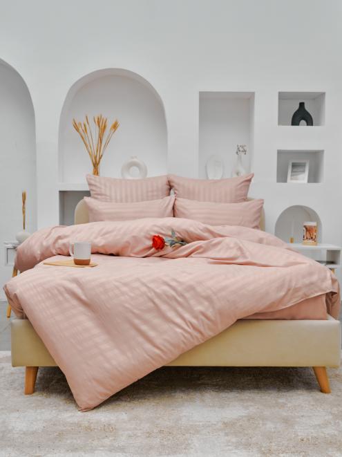 КПБ Микрофибра-Страйп - Пудра