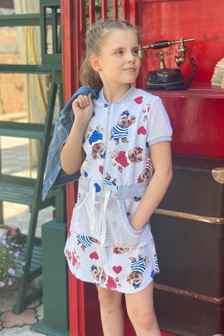 Платье 5086 детское собаки