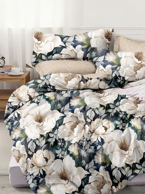 Постельное белье поплин эксклюзив - Благородный пион