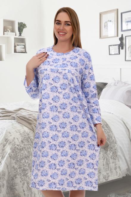 Сорочка Камбрия синий